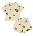 Konges Sljd Set - T-shirt/Shorts - Flax - Mon Grande Lemon