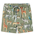 Shorts en Molleton Name It - NmmJasen - Huile Green av. Animaux