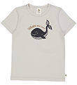 Müsli Stuttermabolur - Whale - Soft Blue