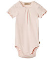 Wheat Romper K/ - Rib - Edna - Soft Rose