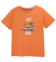 Minymo T-shirt - Coral Gold w. Hot Dog