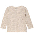 Minymo Blouse - Rib - Rose Champagne av. Fleurs