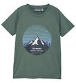 Color Kids T-shirt - Polyester - Dark Forest w. Print