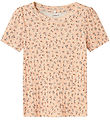 Name It T-Shirt - NmfJaida - Peach Parfait m. Bloemen