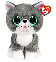 Ty Soft Toy - Beanie Boos Fergus - 15 cm - Grey CAT