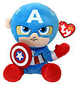 Ty Soft Toy - Beanie Babies - 18 cm - Marvel Captain America