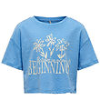 Kids Only T-shirt - KogNora - Azure Blue/Beginnings