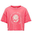 Kids Only T-shirt - KogNora - Coral Paradise/Flower