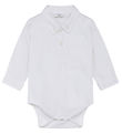 Hust and Claire Shirt Bodysuit L/ - Basil - White