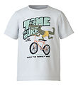 Name It T-Shirt - NmmVictor - Bright White/Temps deux Surf