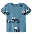Name It T-shirt - NmmJam - Provincial Blue w. Tractors