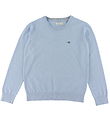 GANT Blouse - Shield - Knitted - C-Neck - Fresh Blue