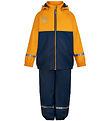 Color Kids Rainwear w. Suspenders/Fleece - PU - Cadmium Yellow/N