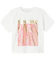 Name It T-shirt - NkfJavase - Bright White/Rosa Nektar