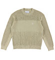 Calvin Klein Sweatshirt - Knitted Monogram - Pale Khaki