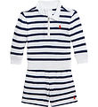 Polo Ralph Lauren Blouse/Shorts - Wit/Navy Gestreept