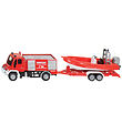 Siku Fire Engine w. Boat - 1:87 - Unimog Fire Engine With Boat