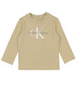 Calvin Klein Blússa - Einrit - Pale Khaki