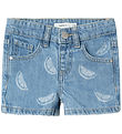 Name It Shorts - NmfRose - Denim Blue/AGRUMES