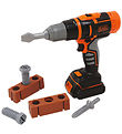Black & Decker Spielzeug - Akkuschrauber m. 2 Bits + Zubehör