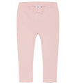 Hust and Claire Leggings - Rib - Le - Icy Pink w. Bow