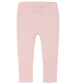 Hust and Claire Leggings - Rib - Le - Icy Pink w. Bow