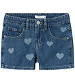 Name It Shorts - NkfRose - Denim Blue m. Herzen