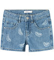 Name It Shorts - NkfRose - Denim Blue/CITRUS