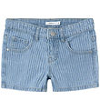 Name It Stuttbuxur - NkfRose - Denim Blue M. Rendur