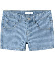 Name It Shorts - NkfRose - Denim Blue w. Stripes