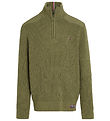 Tommy Hilfiger Blouse - Knitted - Utility Half Zip - Utility Oli