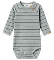 Lil' Atelier Romper l/ - Rib - NbmKail - Kalksteen