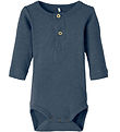 Name It Bodysuit L/ - Rib - Noos - NbmKab - Bering Sea/Melange