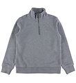 GANT Sweatshirt - Shield Half Zip - Charcoal Melange
