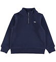 GANT Sweatshirt - Shield Halber Reiverschluss - Evening Blue