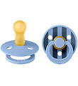 BIBS Colour Pacifiers - 2-Pack - Size 2 - Round - Sky Blue/Steel