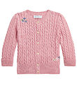 Polo Ralph Lauren Cardigan - Knitted - Tickled Pink w. Flowers