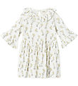 Lil' Atelier Dress - Rib - NmfGavo - Coconut Milk/Yellow Flower