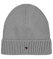 Tommy Hilfiger Mütze - Strick - Small Flagge - Light Grey Heathe