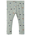 Name It Leggings - Rib - NbmDabu - Wrought Iron w. Vehicles