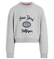Tommy Hilfiger Blouse - NEW Embroidered - Light Grey Heather