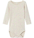 Name It Bodysuit L/æ - Rib - NbfDabua - Peyote Melange w. Strawb