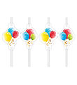 Decorata Party Straws - 4-Pack - Sparkling Balloons
