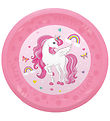 Decorata Party Kunststoffteller - 4er-Pack - 21 cm - Unicorn Rai