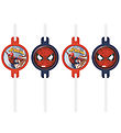Decorata Party Sugrör - 4-pack - Spider-Man Crime Fighter