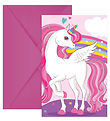 Decorata Party Invitations - 6-Pack - Unicorn Rainbow Colors