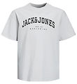 Jack & Jones Stuttermabolur - JjeCaleb - White