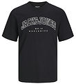 Jack & Jones Stuttermabolur - JjeCaleb - Black
