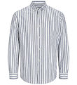 Jack & Jones Skyrta - JjeOxford - Ensign Blue/Stripes