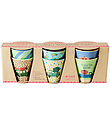 Rice Bekers - Melamine - 6 st. - 160 ml - Multi/Happy Cars Print